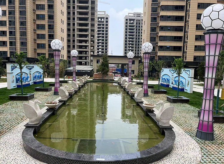 宝鸡 世苑国际雕塑喷泉水景项目