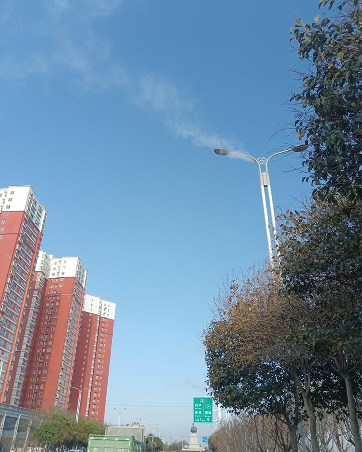 渭南蒲城 喷雾路灯项目